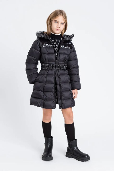 Dětská bunda Twinset černá barva, 252GJ2160