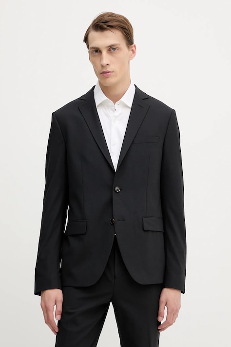 Mos Mosh sacou din lână JAMES culoarea negru, 508670