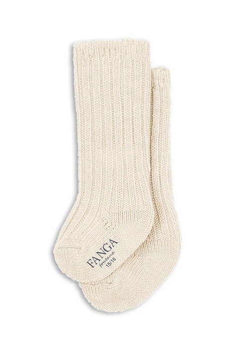 Fanga Fontana skarpetki wełniane LANA HEAVY KNITTED SOCKS kolor beżowy FA100020