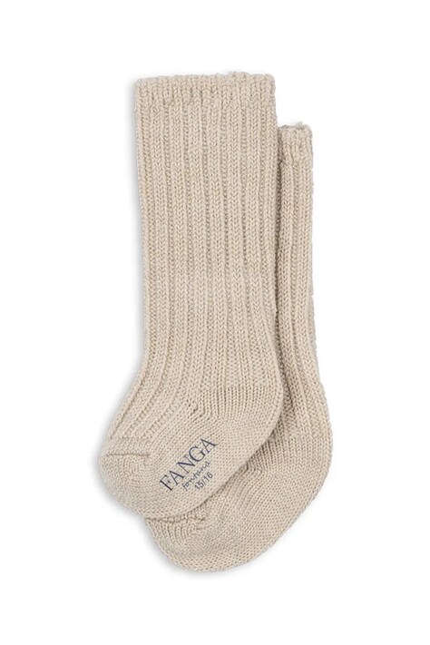 Fanga Fontana skarpetki wełniane LANA HEAVY KNITTED SOCKS kolor beżowy FA100020