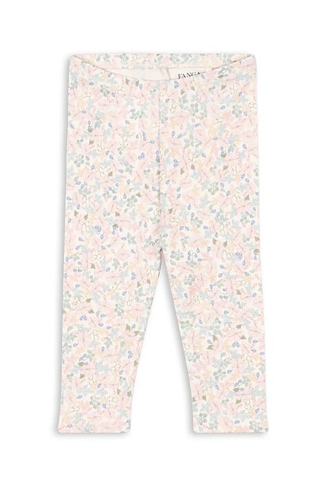Fanga Fontana legginsy bawełniane niemowlęce FIO PANTS OCS kolor beżowy FA100055