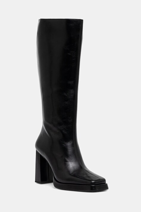 Jeffrey Campbell kozaki skórzane Maximal damskie kolor czarny na słupku JC-852-1-3