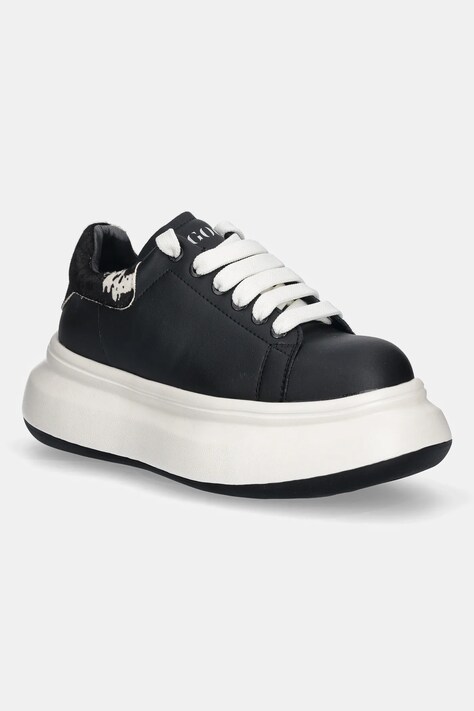 GOE sneakersy skórzane damskie kolor czarny SS2N4001 BLACK