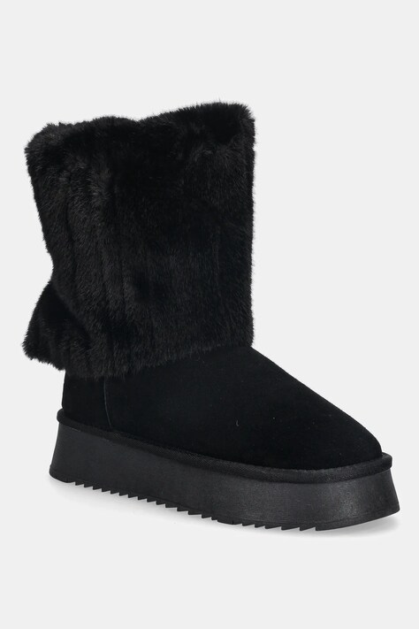 GOE śniegowce zamszowe kolor czarny SS2N4307 BLACK