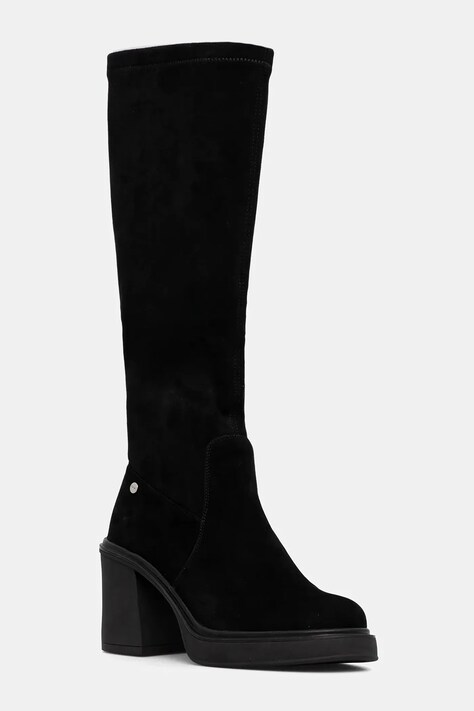 GOE cizme culoarea negru, cu toc drept, izolare usoara, SS2N4401 BLACK