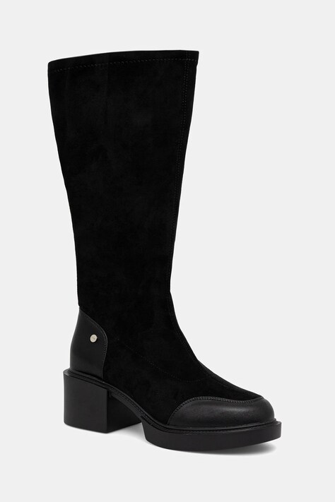 GOE kozaki damskie kolor czarny na słupku SS2N4403 BLACK