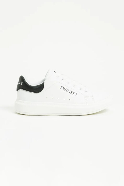 Twinset sneakersy skórzane dziecięce kolor biały 252GCJ010