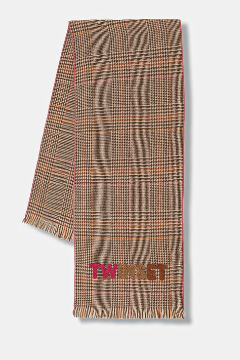 Twinset șal copii culoarea bej, cu imprimeu, 252GJ501L