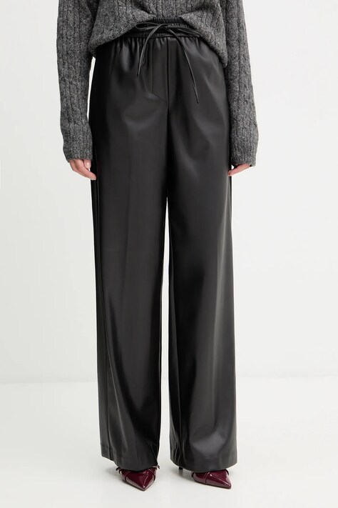 Silvian Heach spodnie BENNOE damskie kolor czarny proste high waist GPA25118PA
