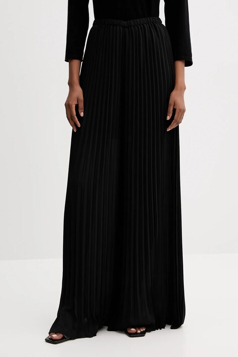 Silvian Heach spodnie BOHI damskie kolor czarny szerokie high waist GPA25317PA
