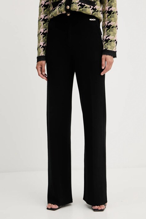 Silvian Heach spodnie SCHOOFS damskie kolor czarny szerokie high waist GPA25290PA
