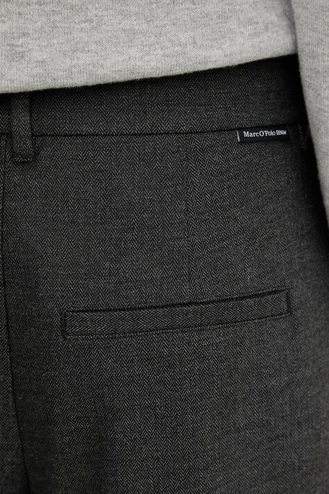 Marc O'Polo spodnie damskie kolor szary szerokie high waist 5000007653