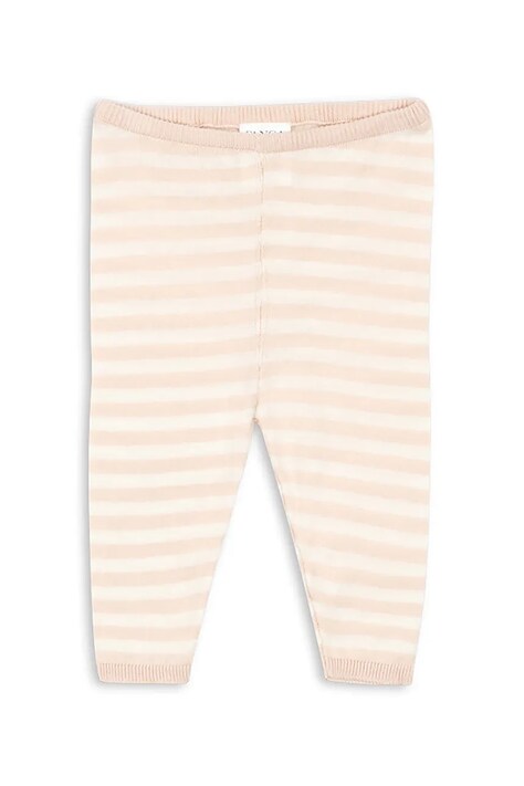 Fanga Fontana spodnie bawełniane niemowlęce VENTI KNIT PANTS GOTS kolor beżowy wzorzyste FA100014