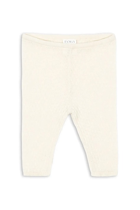 Dětské bavlněné kalhoty Fanga Fontana VENTI POINTELLE PANTS GOTS béžová barva, FA100015