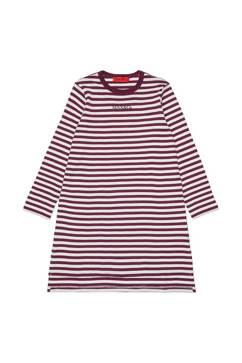 MAX&Co. sukienka bawełniana dziecięca MAXD33F DRESS kolor bordowy mini rozkloszowana MX0193