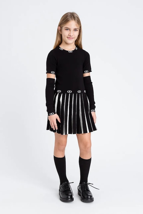 Dívčí šaty Twinset černá barva, midi, 252GJ3101
