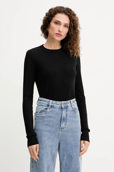 Silvian Heach sweter LETALO damski kolor czarny lekki GPA25038MA