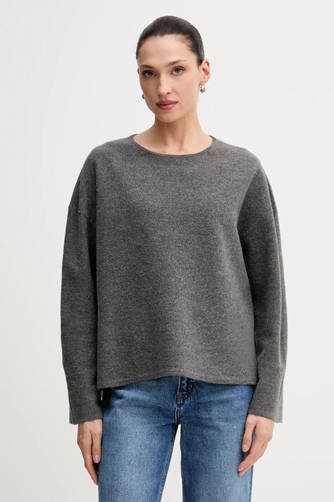 Marc O'Polo sweter z dodatkiem wełny damski kolor szary lekki 510609860487