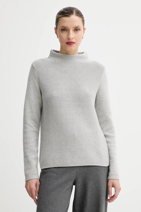 Marc O'Polo sweter bawełniany damski kolor szary z półgolfem 511605960419