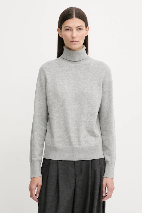 Marc O'Polo sweter damski kolor szary lekki z golfem 5000007462