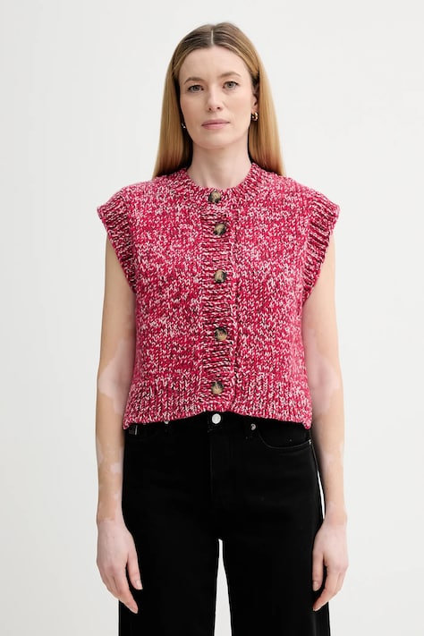 Marc O'Polo kamizelka z dodatkiem wełny damski kolor czerwony 5000007880