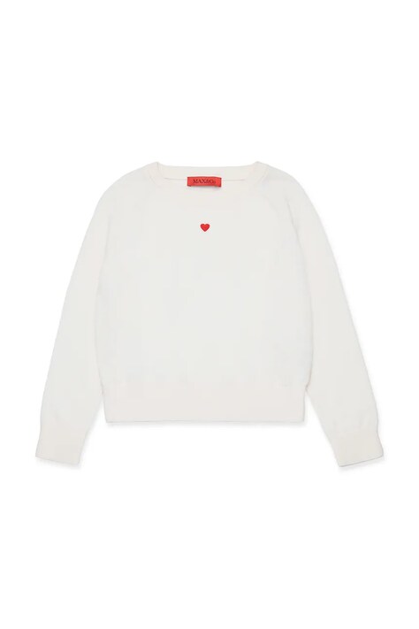 MAX&Co. pulover de lână pentru copii MAXK1F KNITWEAR culoarea alb, light, MX0003