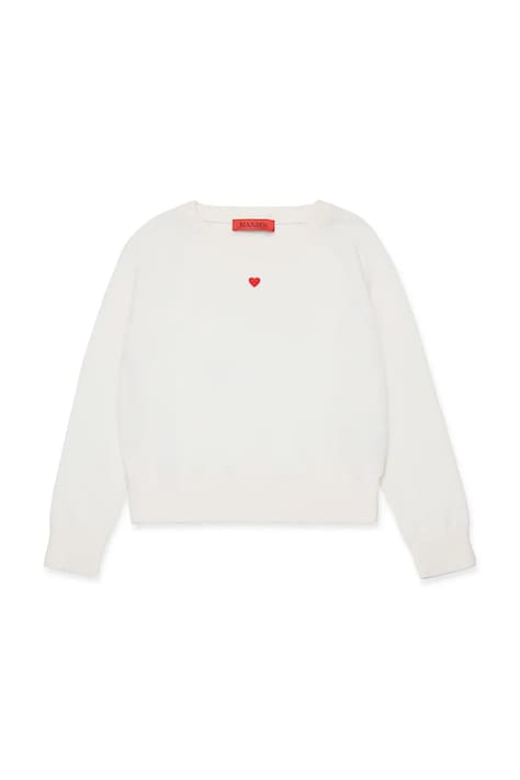 Detský vlnený sveter MAX&Co. MAXK1F KNITWEAR biela farba, ľahký, MX0003