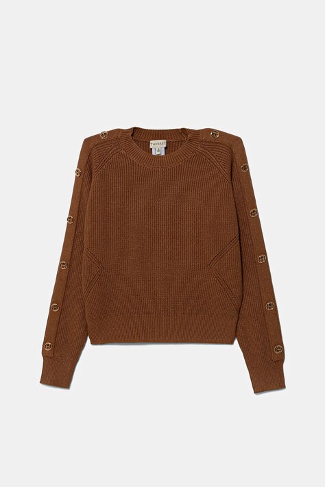 Twinset sweter dziecięcy kolor brązowy 252GJ3061
