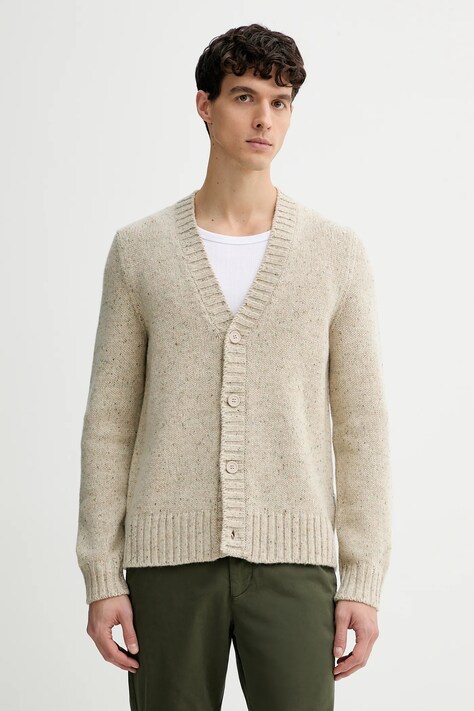 Ζακέτα με προσθήκη μαλλιού Marc O'Polo χρώμα: μπεζ, 5000007627