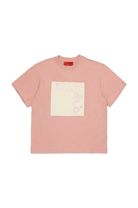 MAX&Co. t-shirt bawełniany dziecięcy MAXT1F T-SHIRT kolor różowy MX0005