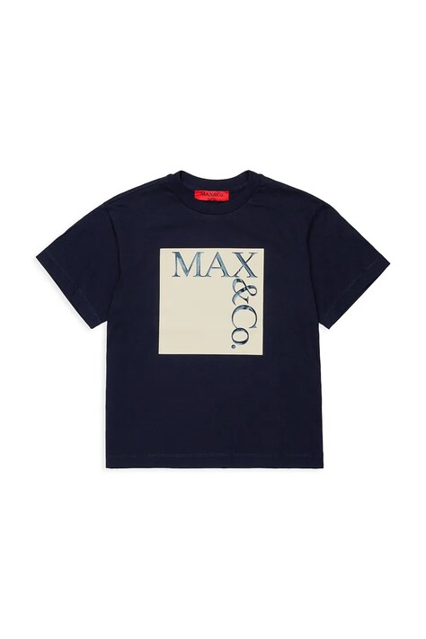 MAX&Co. t-shirt bawełniany dziecięcy MAXT1F T-SHIRT kolor granatowy MX0005