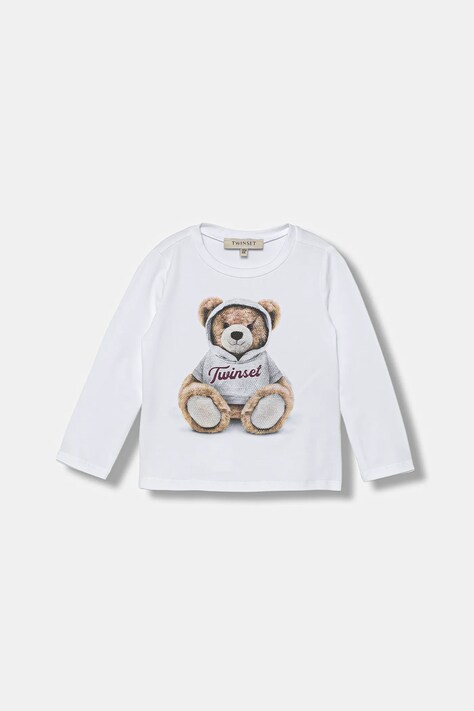Twinset longsleeve dziecięcy kolor biały 252GB2036