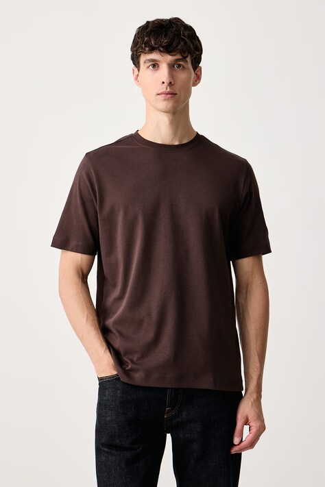 Mos Mosh T-shirt męski bawełniany DARREN brązowy 508280