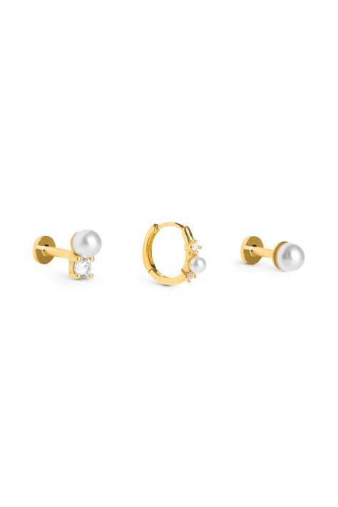 ANIA KRUK Orecchini argento placato oro zirconia ROCK IT SRUKP3972Z