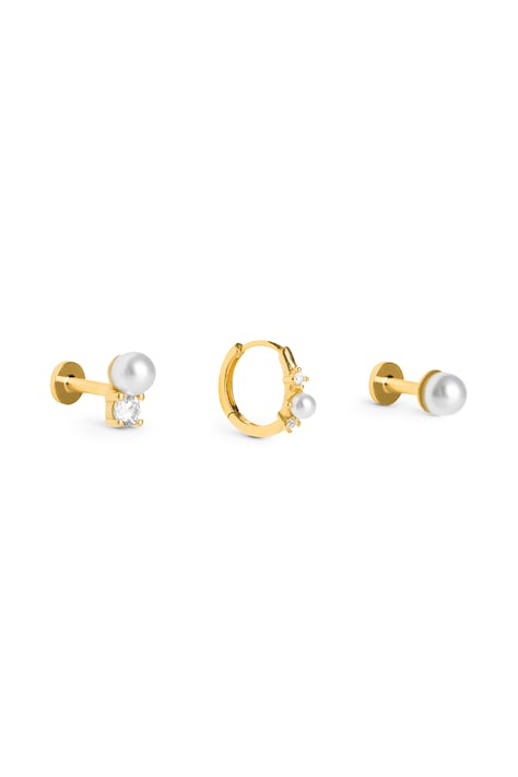 ANIA KRUK Orecchini argento placato oro zirconia ROCK IT SRUKP3972Z