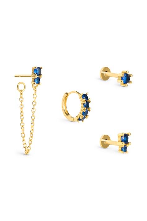 ANIA KRUK Set di orecchini da donna argento placato oro zirconia ROCK IT SRUKC3964Z
