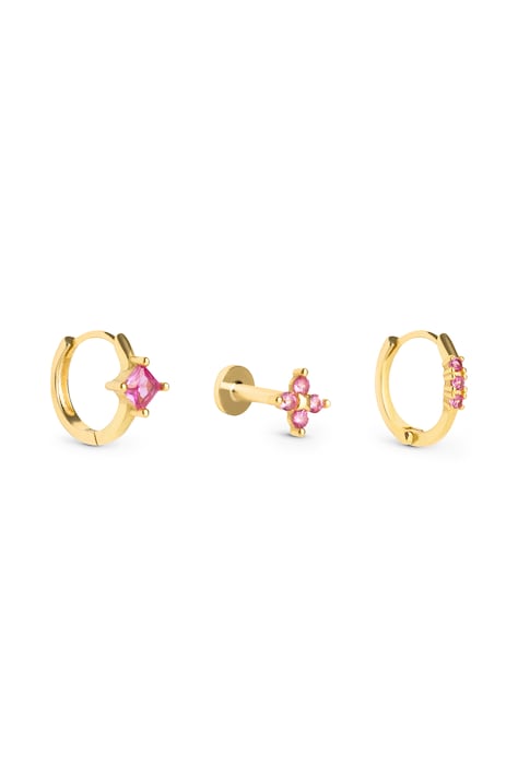 ANIA KRUK Set di orecchini da donna argento placato oro zirconia ROCK IT SRUKC3888Z