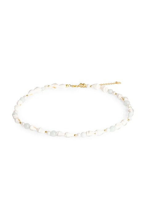 ANIA KRUK Choker srebrny pozłacany z perłą SUMMER SAKNP3572Z