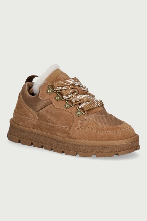 Goe Sneakersy damskie zamszowe brązowe UU2N4922 LTBROWN