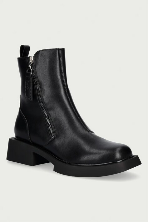 Goe Botki damskie skórzane czarne UU2N4918 BLACK