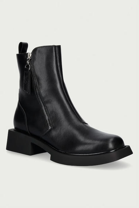 Goe Botki damskie skórzane czarne UU2N4918 BLACK