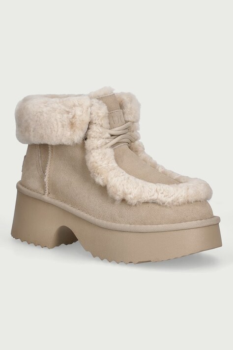 Goe Damskie zamszowe beżowe UU2N4302 BEIGE