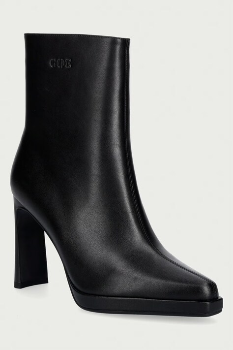 Goe Botki damskie skórzane czarne UU2N4206 BLACK