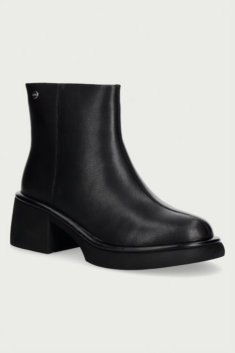 Goe Botki damskie skórzane czarne UU2N4119 BLACK