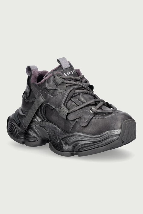 Goe Sneakersy damskie skórzane szare UU2N4020 GREY