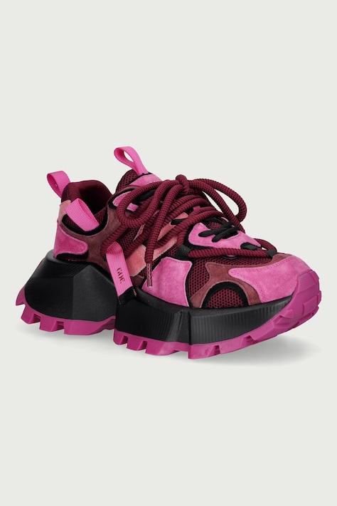 Goe Sneakersy damskie różowe na platformie UU2N4011 PINK
