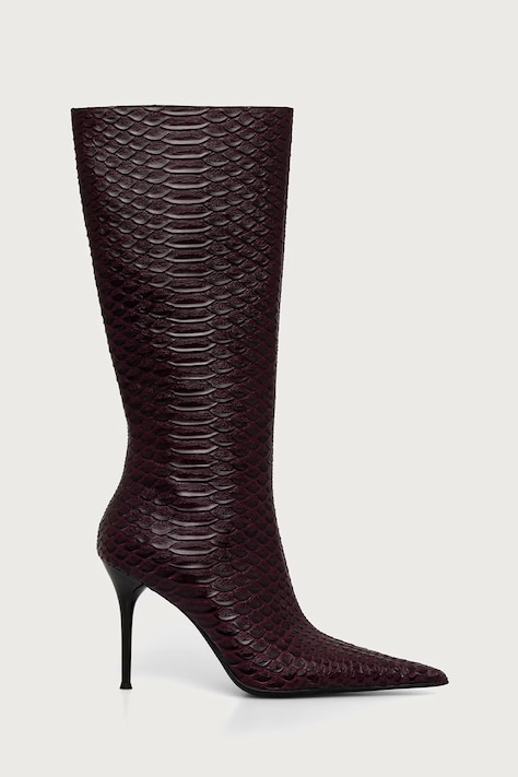 Jeffrey Campbell Kozaki na szpilce damskie skórzane PROPOSAL bordowe JC-1385-5-1