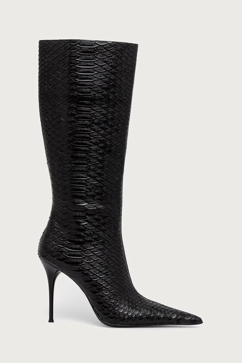 Jeffrey Campbell Kozaki na szpilce damskie skórzane PROPOSAL czarne JC-1385-5-1