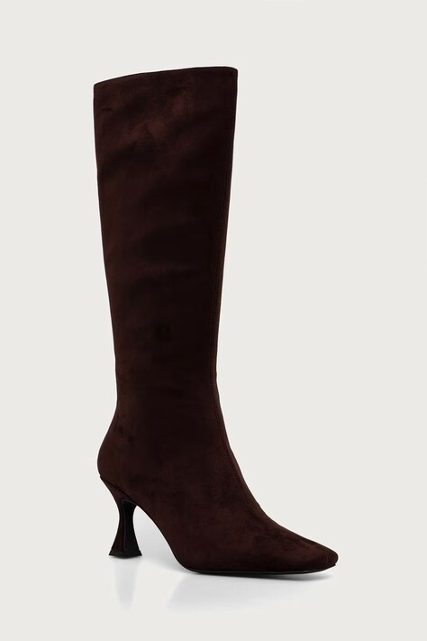 Jeffrey Campbell Kozaki na szpilce damskie Check-Mate brązowe JC-1486-5-1