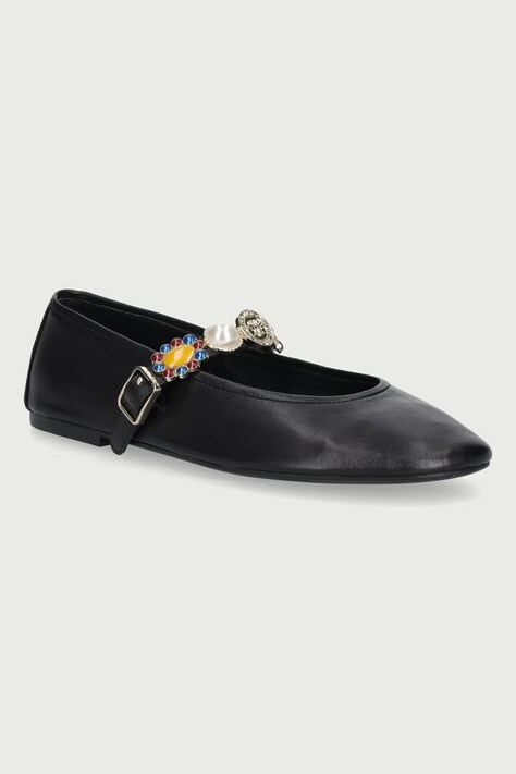 Jeffrey Campbell Baleriny skórzane Amarissa czarne JC-1667-2-9